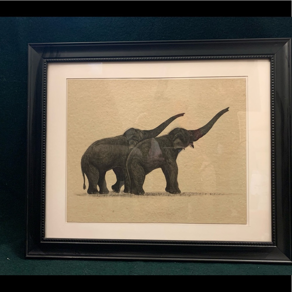 Black Thashara elephant print
